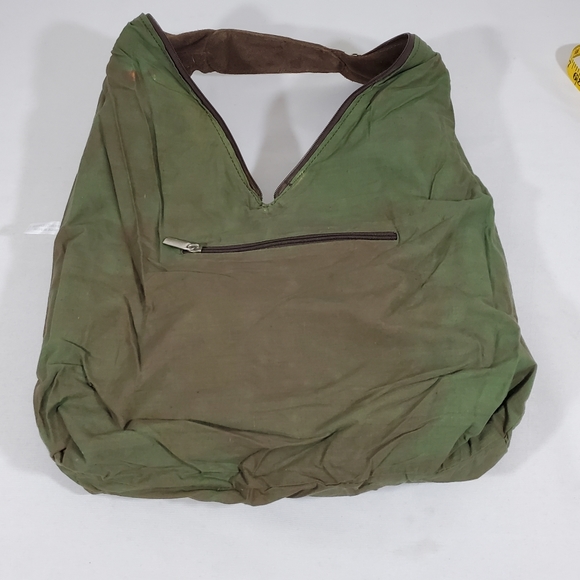 Dark Brown Suede Fuzzy Suede Leather Shoulder Handbag Hobo Boho Hippy Chic Zip - Picture 14 of 16